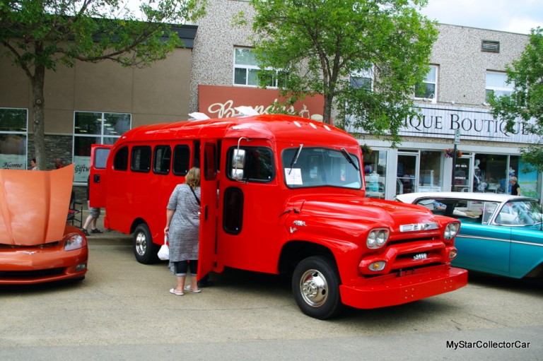 SEPTEMBER 2016: A RE-PURPOSED 1959 GMC SCHOOL BUS IS A BIG CROWD-PLEASER