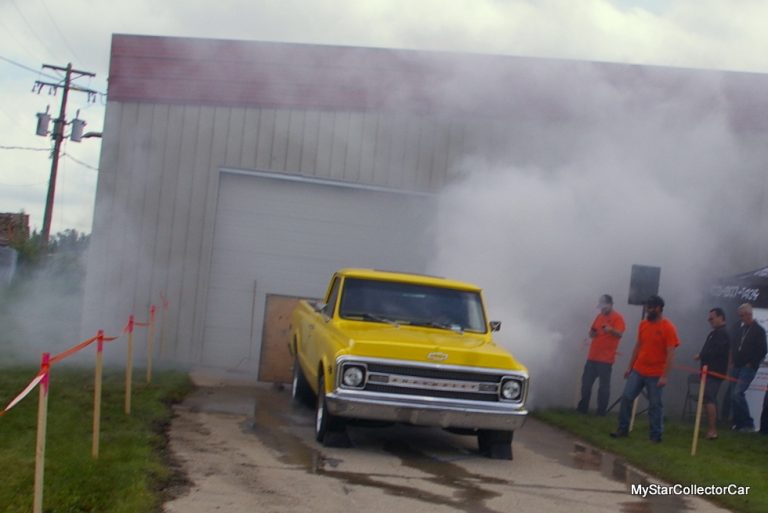 OCTOBER 2019: ‘MONZIE’ THE ’70 CHEVY TRUCK–A COLORFUL TRUCK WITH A COLORFUL FEMALE OWNER