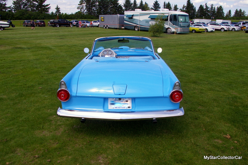 This is my dream car; powder blue 55 ford thunderbird.