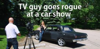 A TV REPORTER/MORON GETS FIRED FOR ALL OF THE RIGHT REASONS AT A CAR SHOW