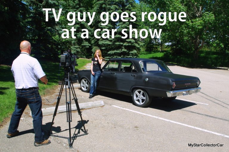 A TV REPORTER/MORON GETS FIRED FOR ALL OF THE RIGHT REASONS AT A CAR SHOW