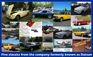 APRIL 24 FEATURE FIVE FOR FRIDAY: FIVE FAMOUS MODELS FROM THE COMPANY FORMERLY KNOWN AS DATSUN