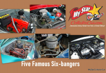 JUNE 26 FEATURE FIVE FOR FRIDAY: MYSTARCOLLECTORCAR PICKS FIVE FAMOUS SIX-BANGERS