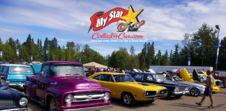MYSTARCOLLECTORCAR GIVES A BIG THUMBS UP TO THE CAR SHOW NEAR THE ROCKIES