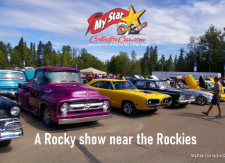 MYSTARCOLLECTORCAR GIVES A BIG THUMBS UP TO THE CAR SHOW NEAR THE ROCKIES