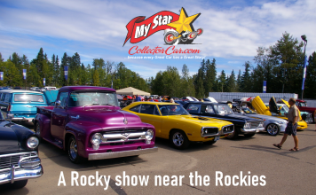 MYSTARCOLLECTORCAR GIVES A BIG THUMBS UP TO THE CAR SHOW NEAR THE ROCKIES