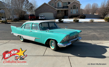 AUGUST 2021: 1957 PLYMOUTH SAVOY 4-DOOR SEDAN–A 250-DOLLAR PARTS CAR BECOMES A FAMILY LEGACY NAMED FLO