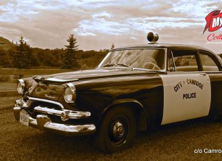 MAY 2021: 1956 DODGE CRUSADER–THE CITY OF CAMROSE CELEBRATES THEIR HISTORY WITH A TRIBUTE TO THEIR FIRST POLICE CAR