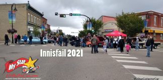 MAIN STREET IS ALWAYS THE PERFECT LOCATION FOR THE ANNUAL INNISFAIL CAR SHOW