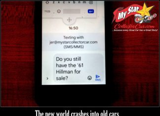 TEXTING MEETS THE CAR HOBBY