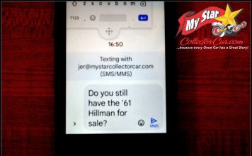 TEXTING MEETS THE CAR HOBBY