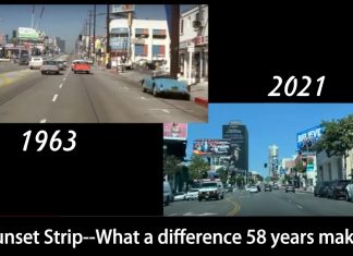 SUNSET STRIP IN 1963…SUNSET STRIP IN 2021: WHAT A DIFFERENCE 58 YEARS MAKES