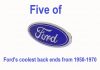 MSCC MARCH 4 FIVE FOR FRIDAY: STYLING WITH FORD FROM 1950-70–A FIVE FOR FRIDAY SPECIAL