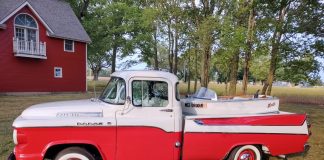 MAY 2022: 1958 DODGE SWEPTSIDE–A BACKGROUND PLAYER IN A PHOTO GETS A LEADING ROLE