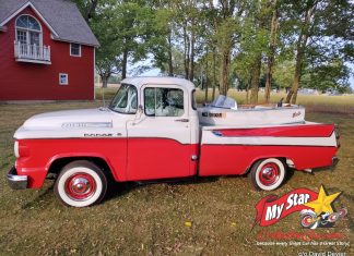 MAY 2022: 1958 DODGE SWEPTSIDE–A BACKGROUND PLAYER IN A PHOTO GETS A LEADING ROLE