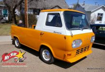 JULY 2022: A 1963 FORD ECONOLINE PICKUP TRUCK IS AN EXCELLENT CONVERSATION PIECE FOR ITS OWNER