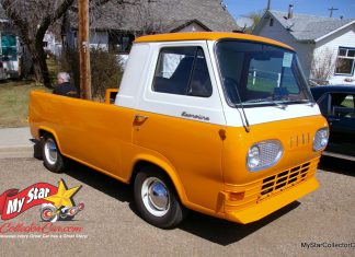 JULY 2022: A 1963 FORD ECONOLINE PICKUP TRUCK IS AN EXCELLENT CONVERSATION PIECE FOR ITS OWNER