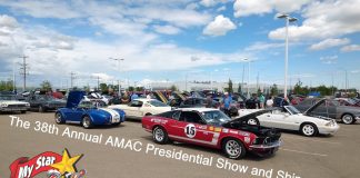 ALBERTA MUSTANGS AUTO CLUB LASSOS SOME PONIES AT CAM CLARK FORD AIRDRIE FOR THEIR 38TH ANNUAL PRESIDENTIAL SHOW AND SHINE