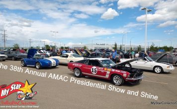 ALBERTA MUSTANGS AUTO CLUB LASSOS SOME PONIES AT CAM CLARK FORD AIRDRIE FOR THEIR 38TH ANNUAL PRESIDENTIAL SHOW AND SHINE