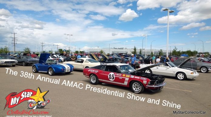 ALBERTA MUSTANGS AUTO CLUB LASSOS SOME PONIES AT CAM CLARK FORD AIRDRIE FOR THEIR 38TH ANNUAL PRESIDENTIAL SHOW AND SHINE
