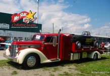 DECEMBER 2022: A CUSTOM 1948 DIAMOND T RAMP TRUCK AND A ’32 FORD BONNEVILLE TRACK CAR ARE A WILD DUO