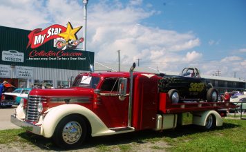 DECEMBER 2022: A CUSTOM 1948 DIAMOND T RAMP TRUCK AND A ’32 FORD BONNEVILLE TRACK CAR ARE A WILD DUO