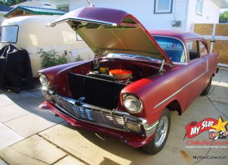 NOVEMBER 2022: A FORMER TRACK STAR 1956 CHEVY 2-DOOR POST IS NOW AN OLD SCHOOL ROAD ROCKET