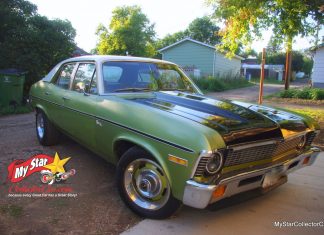 JANUARY 2023: A SURVIVOR 1971 CHEVY NOVA 4-DOOR SEDAN WITH ITS FACTORY 6-CYLINDER CAUGHT OUR INTEREST