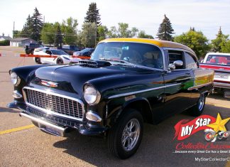JUNE 2023: THIS ’55 CHEVY 2-DOOR POST GASSER TRIBUTE IS A LONG-DISTANCE MACHINE