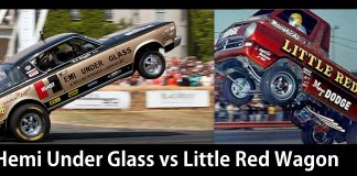 BATTLE OF THE WHEELIE GODS: THE LITTLE RED WAGON VS HEMI UNDER GLASS GRUDGE MATCH