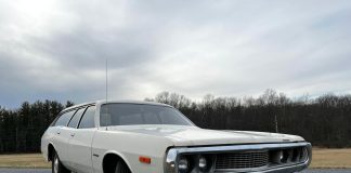 MARCH 2023: ’73 DODGE CORONET WAGON—THE DERBY SHARKS WERE CIRCLING THIS LONG ROOF