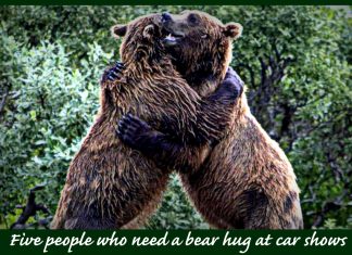 MSCC MAY 19 FIVE FOR FRIDAY: MYSTARCOLLECTORCAR DECIDES WHO DESERVES A BEAR HUG AT A CAR SHOW