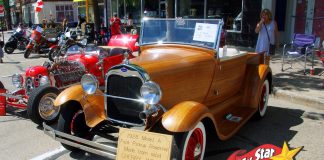 AUGUST 2023: 1928 FORD MODEL A PICKUP ROADSTER—THE ONLY ONE IN THE WORLD MADE OUT OF WOOD