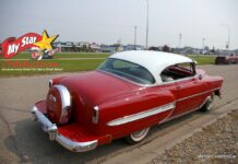 AUGUST 2023: A VERY COOL 1954 CHEVY BEL AIR HAS A LONG HISTORY WITH ITS COLORFUL OWNER