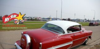 AUGUST 2023: A VERY COOL 1954 CHEVY BEL AIR HAS A LONG HISTORY WITH ITS COLORFUL OWNER