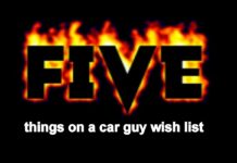 MYSTAR SEPTEMBER 1 FIVE FOR FRIDAY: MYSTARCOLLECTORCAR REVEALS THE TOP FIVE DREAMS ON A CAR GUY’S WISH LIST