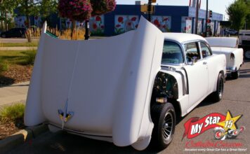 MAY 2025: A 1955 CHEVY 210 IS A RESTO MOD WITH A VERY UNUSUAL CUSTOM TRI-FIVE TRAILER