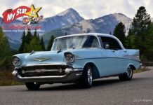 OCTOBER 2024: A 1957 CHEVY BEL AIR 4-DOOR HARDTOP RESTO MOD IS A 21ST CENTURY ROAD WARRIOR