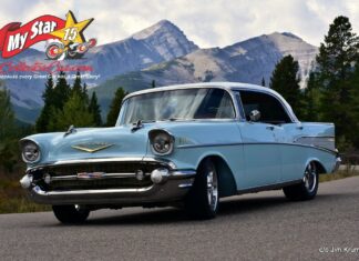 OCTOBER 2024: A 1957 CHEVY BEL AIR 4-DOOR HARDTOP RESTO MOD IS A 21ST CENTURY ROAD WARRIOR