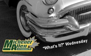MICHENER-ALLEN AUCTIONEERING OCTOBER 16 “WHAT’S IT?” WEDNESDAY