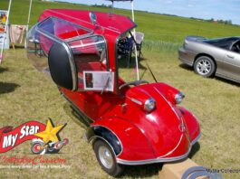 JANUARY 2026: A 1956 MESSERSCHMITT KR200 COUPE STEALS THE SPOTLIGHT AT A CAR SHOW