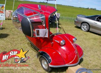JANUARY 2026: A 1956 MESSERSCHMITT KR200 COUPE STEALS THE SPOTLIGHT AT A CAR SHOW