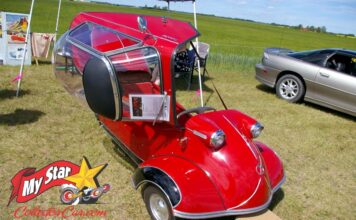 JANUARY 2026: A 1956 MESSERSCHMITT KR200 COUPE STEALS THE SPOTLIGHT AT A CAR SHOW