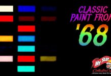 BEST MUSCLE CAR PAINT CODES OF 1968