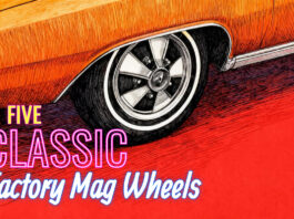 FACTORY MAG-STYLE WHEEL COVERS—DAY TWO LOOK ON A DAY ONE CAR