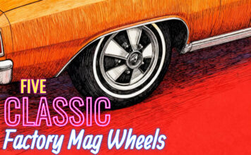 FACTORY MAG-STYLE WHEEL COVERS—DAY TWO LOOK ON A DAY ONE CAR