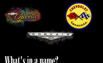 CORVETTE, CORVAIR, CHEVETTE…WHAT’S IN A NAME?