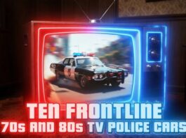 TEN MARKED POLICE CARS FROM 70S AND 80S TV CRIME SHOWS —THE BIT PLAYERS