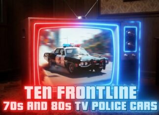 TEN MARKED POLICE CARS FROM 70S AND 80S TV CRIME SHOWS —THE BIT PLAYERS