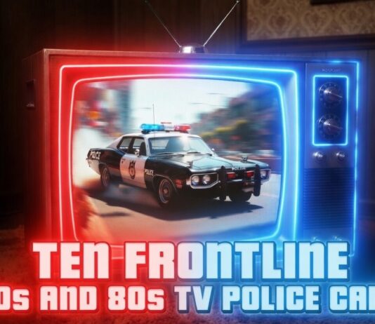 TEN MARKED POLICE CARS FROM 70S AND 80S TV CRIME SHOWS —THE BIT PLAYERS